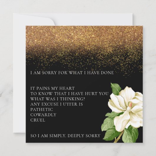 Magical Sand Floral Het spijt me dat ik Kaart ben  (Voorkant)