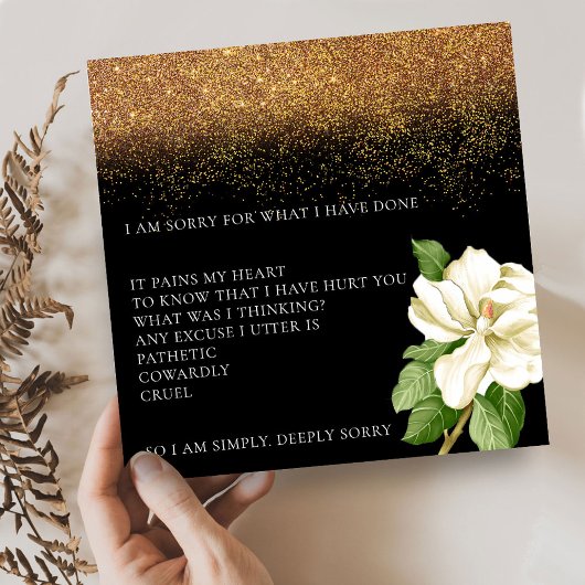 Magical Sand Floral Het spijt me dat ik Kaart ben 