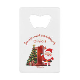 Magical Santa Birthday Design for Kids Creditkaart Flessenopener