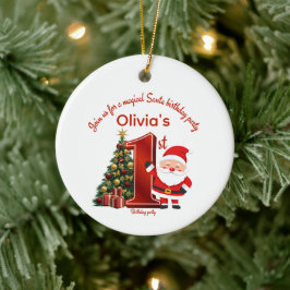 Magical Santa Birthday Design for Kids Keramisch Ornament