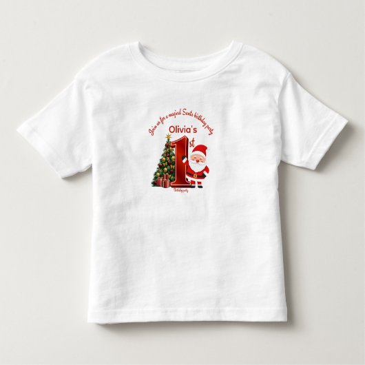 Magical Santa Birthday Design for Kids Kinder Shirts (Voorkant)