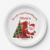Magical Santa Birthday Design for Kids Papieren Bordje (Voorkant)