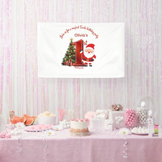 Magical Santa Birthday Design for Kids Spandoek (Feest)
