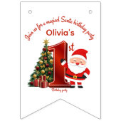 Magical Santa Birthday Design for Kids Vlaggetjes (Eerste vlag)