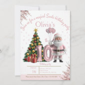 Magical Santa Birthday Invitation – 10th Birthday Bedankkaart (Voorkant)