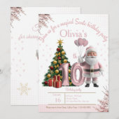 Magical Santa Birthday Invitation – 10th Birthday Bedankkaart (Voorkant / Achterkant)