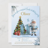 Magical Santa Birthday Invitation – 11th Birthday Bedankkaart (Voorkant)