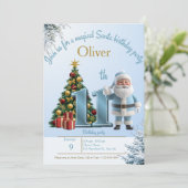 Magical Santa Birthday Invitation – 11th Birthday Bedankkaart (Staand voorkant)