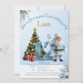 Magical Santa Birthday Invitation – 12th Birthday Bedankkaart (Voorkant)