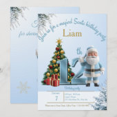 Magical Santa Birthday Invitation – 12th Birthday Bedankkaart (Voorkant / Achterkant)