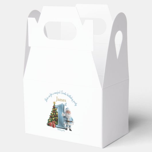 Magical Santa Birthday Invitation – 1st Birthday Bedankdoosjes (Geopend)