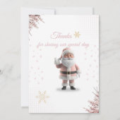 Magical Santa Birthday Invitation – 1st Birthday Bedankkaart (Achterkant)