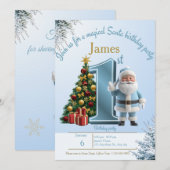 Magical Santa Birthday Invitation – 1st Birthday Bedankkaart (Voorkant / Achterkant)