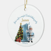 Magical Santa Birthday Invitation – 1st Birthday Keramisch Ornament (Links)