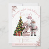 Magical Santa Birthday Invitation – 2nd Birthday Bedankkaart (Voorkant)