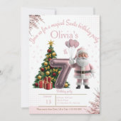 Magical Santa Birthday Invitation – 7th Birthday Bedankkaart (Voorkant)