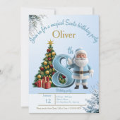 Magical Santa Birthday Invitation – 8th Birthday Bedankkaart (Voorkant)