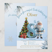 Magical Santa Birthday Invitation – 8th Birthday Bedankkaart (Voorkant / Achterkant)