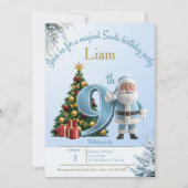 Magical Santa Birthday Invitation – 9th Birthday Bedankkaart (Voorkant)