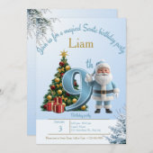 Magical Santa Birthday Invitation – 9th Birthday Bedankkaart (Voorkant / Achterkant)
