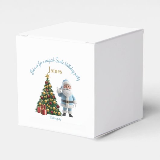 Magical Santa Birthday Invitation Bedankdoosjes (Voorkant Zijde)