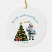 Magical Santa Birthday Invitation  Keramisch Ornament (Voorkant)