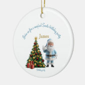 Magical Santa Birthday Invitation  Keramisch Ornament (Links)