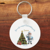 Magical Santa Birthday Invitation  Sleutelhanger (Voorkant)