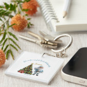 Magical Santa Birthday Invitation Sleutelhanger (Voorkant Rechts)