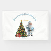 Magical Santa Birthday Invitation Spandoek (Horizontaal)