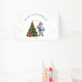 Magical Santa Birthday Invitation Spandoek (Insitu)