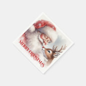 Magical Santa Rudolph Festive Dinner Napkins Servet (Hoek)