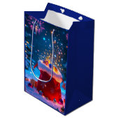 Magical Santa Sack Christmas Gift Bag Medium Cadeauzakje (Voorkant Gekanteld)