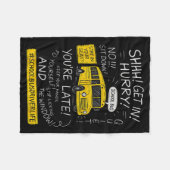Magical School Bus Driver Last Day Of School Bus D Fleece Deken (Voorkant (Horizontaal))