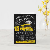 Magical School Bus Driver Last Day Of School Bus D Kaart (Gele Bloem)