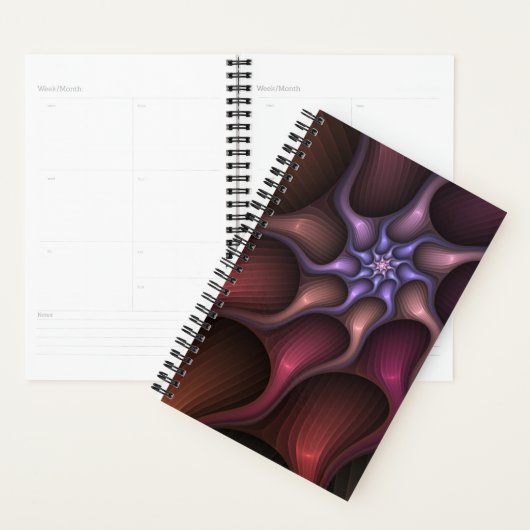 Magical Shiny Abstract Striped Colorful Fractal Planner (Display)