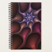 Magical Shiny Abstract Striped Colorful Fractal Planner (Voorkant)