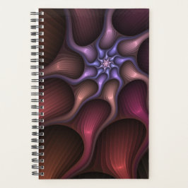 Magical Shiny Abstract Striped Colorful Fractal Planner