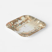 Magical Simple Enchanted Forest Baby shower Papieren Bordje (Gebogen)