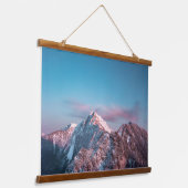 Magical sky boven berg Storžič, Slovenië Hangend Wandkleed (Gebogen)