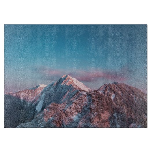 Magical sky boven berg Storžič, Slovenië Snijplank (Voorkant)