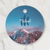 Magical sky monogram berg Storžič Slovenië Bedankjes Labels (Achterkant)