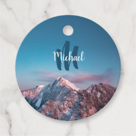 Magical sky monogram berg Storžič Slovenië Bedankjes Labels