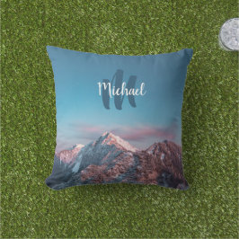 Magical sky monogram berg Storžič Slovenië Buitenkussen