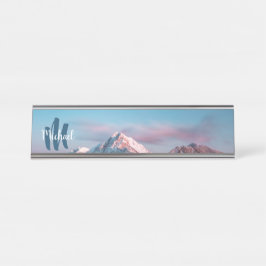 Magical sky monogram berg Storžič Slovenië Bureau Naambordje