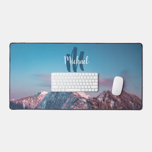 Magical sky monogram berg Storžič Slovenië Bureaumat (Keyboard & Muis)