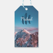 Magical sky monogram berg Storžič Slovenië Cadeaulabel (Achterkant)