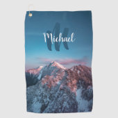 Magical sky monogram berg Storžič Slovenië Golfhanddoek (Voorkant)