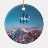 Magical sky monogram berg Storžič Slovenië Keramisch Ornament (Achterkant)