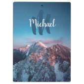 Magical sky monogram berg Storžič Slovenië Klembord (Achterkant)